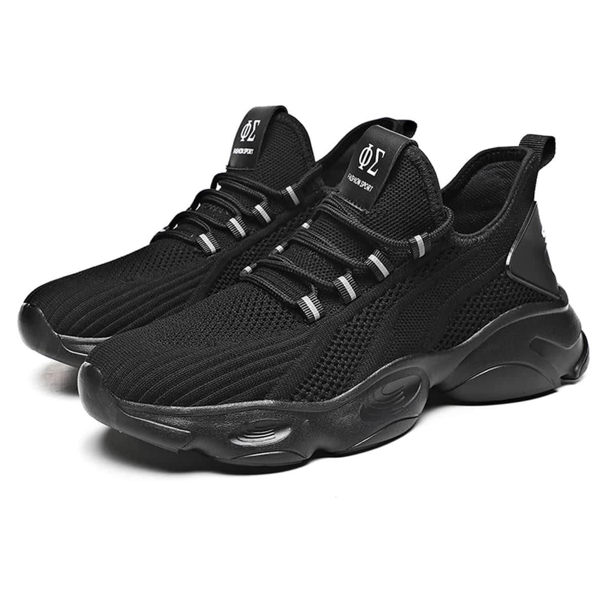 

Guys Low Top Chunky Trainers, Black