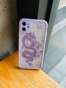 Dragon Print Phone Case Compatible With IPhone 11,IPhone 13,IPhone 14 Pro Max - Purple - View 2