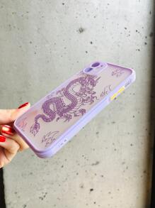 Dragon Print Phone Case Compatible With IPhone 11,IPhone 13,IPhone 14 Pro Max - Purple - View 7