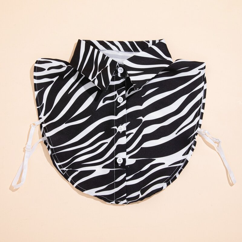 

Zebra Striped Dickey Collar, Multicolor