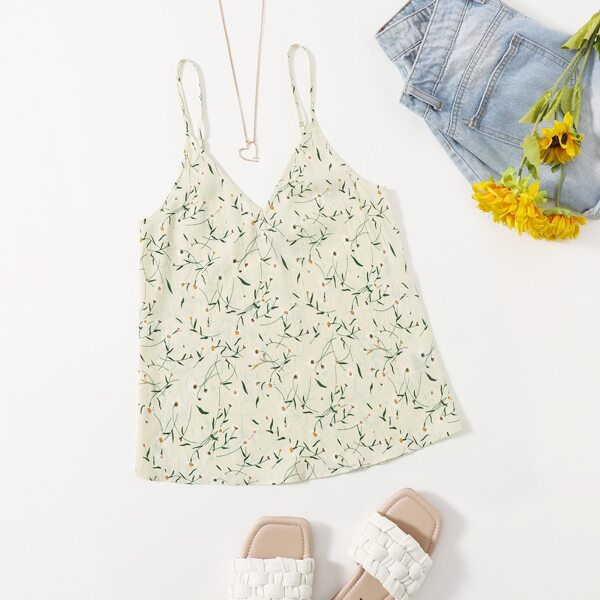 

Ditsy Floral Cami Top, Beige