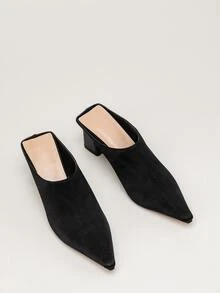 Tacones tacón medio grueso mule - Negro - Ver 3