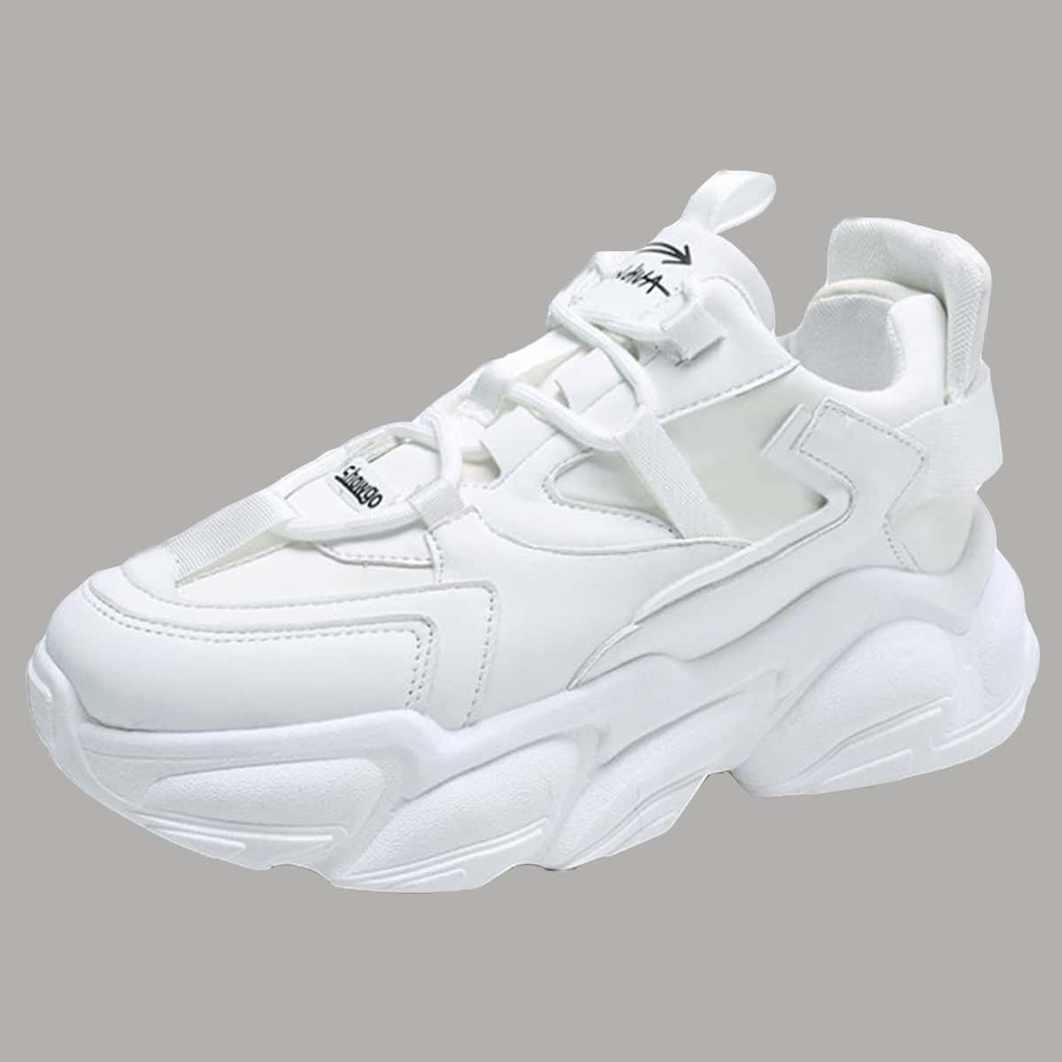 Low Top Chunky Trainers, White