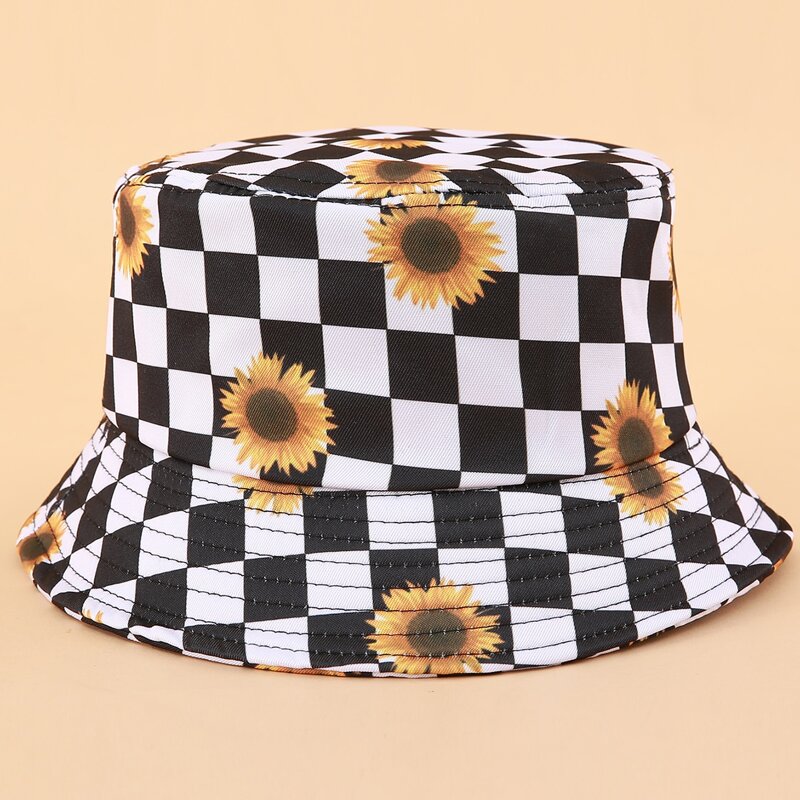 

Gingham & Sunflower Bucket Hat, Multicolor