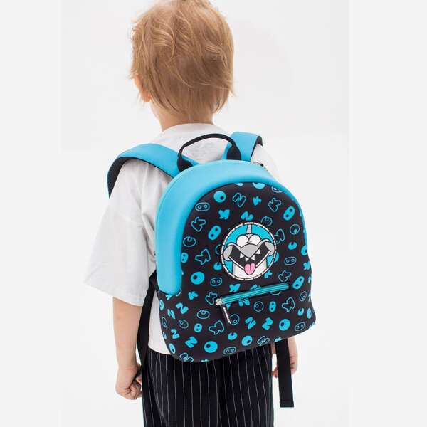 

Kids Cartoon Graphic Backpack, Blue