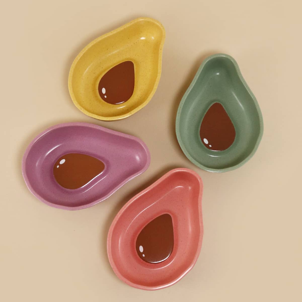 

1pc Avocado Shaped Random Pet Bowl, Multicolor