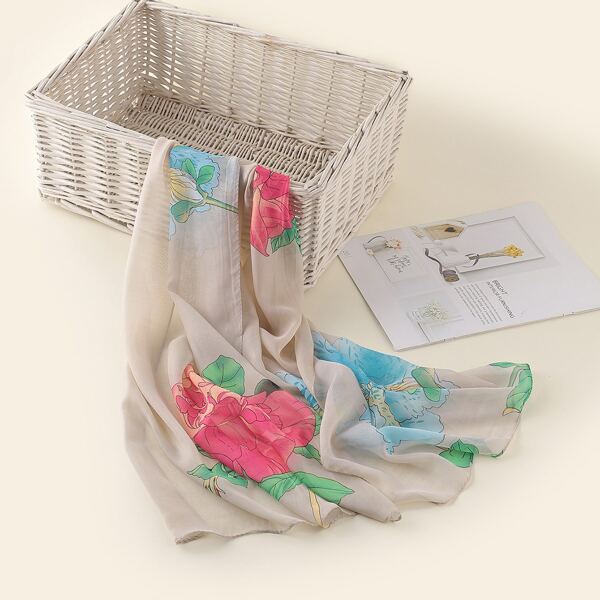 

Flower Print Scarf, Multicolor