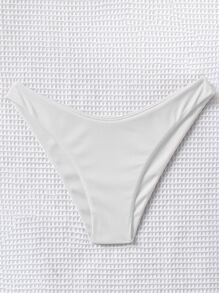 Rib Bikini Panty - White - View 5