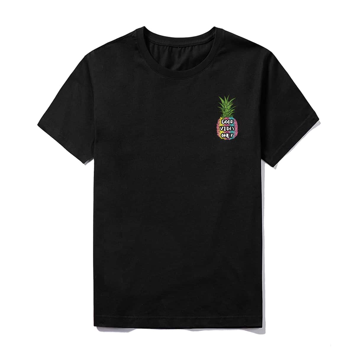 

Guys Letter Pineapple Graphic Tee, Black