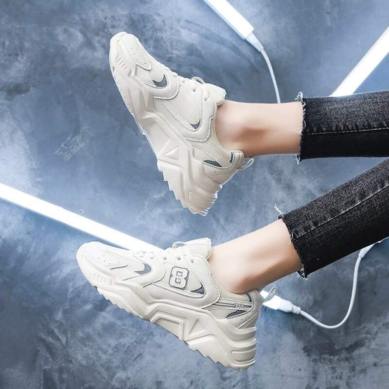 

Lace-up Chunky Trainers, Beige