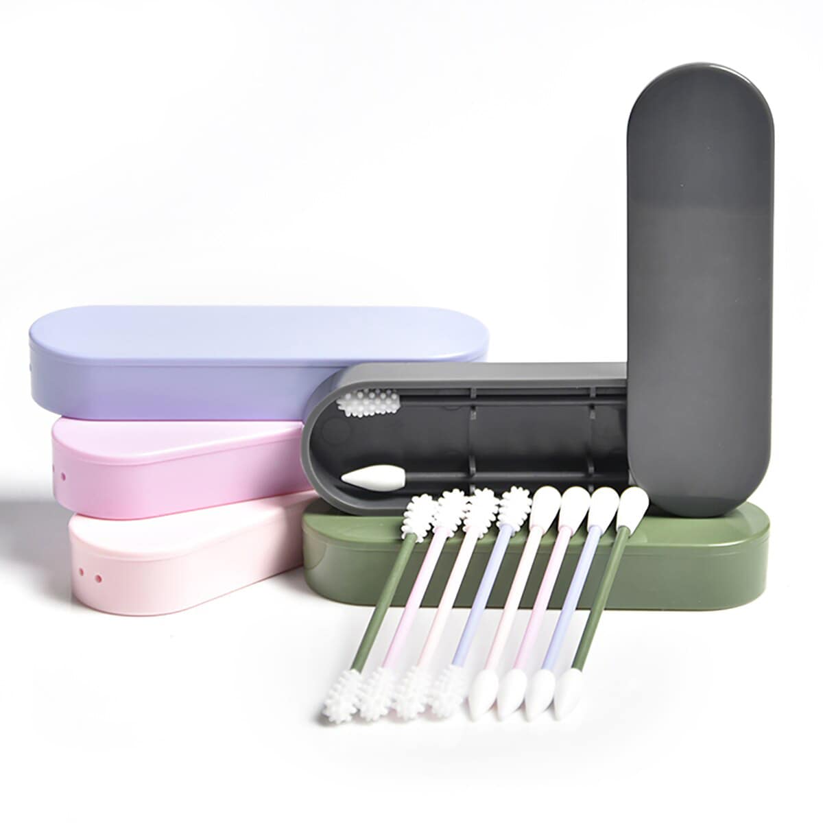 

2pcs Random Color Double-end Silicone Swab, Multicolor