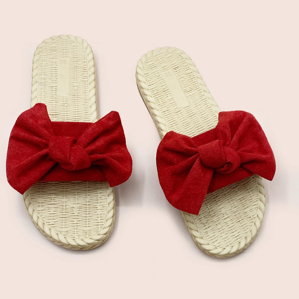 

Bow Decor Slides, Red