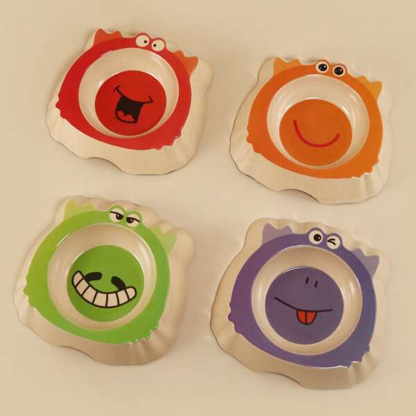 

1pc Cartoon Graphic Random Color Pet Bowl, Multicolor