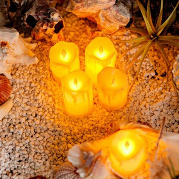 

3pcs Candle Shaped Decorative Light, Yellow