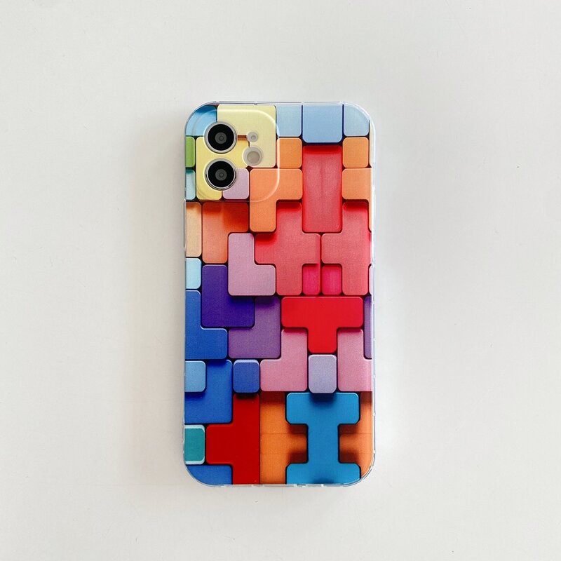 

Building Block Pattern Phone Case, Multicolor