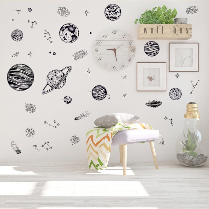 

Galaxy Pattern Wall Sticker, Multicolor