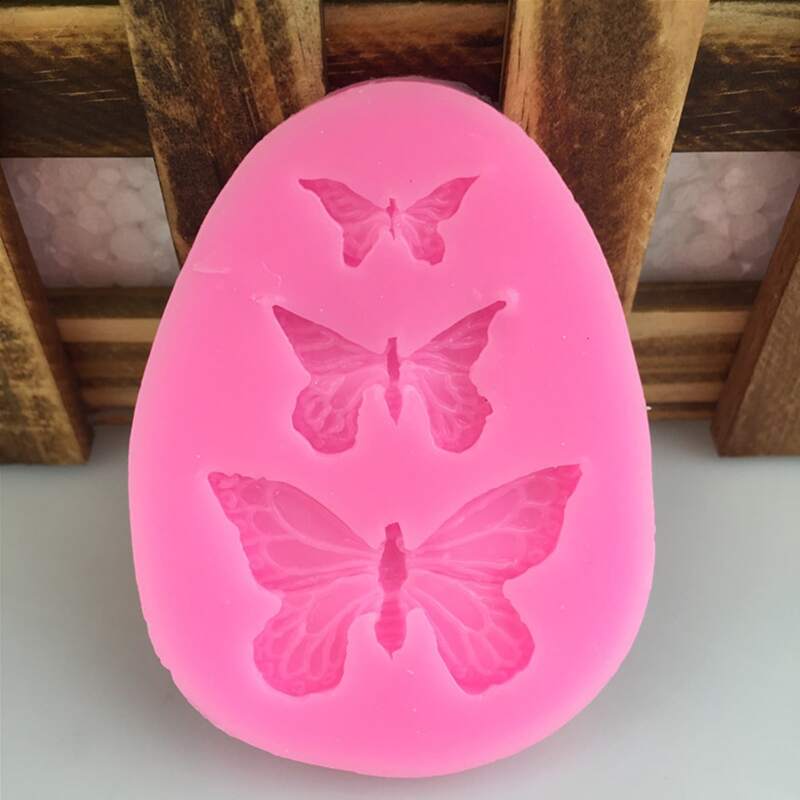 

1pc Oval Butterfly Mold, Hot pink