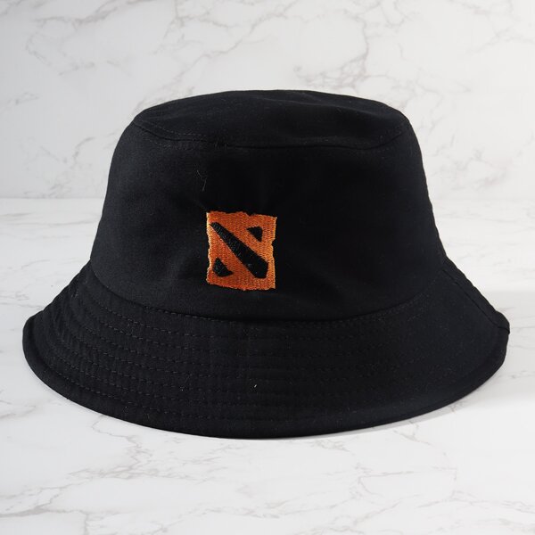 

Geo Embroidery Bucket Hat, Black