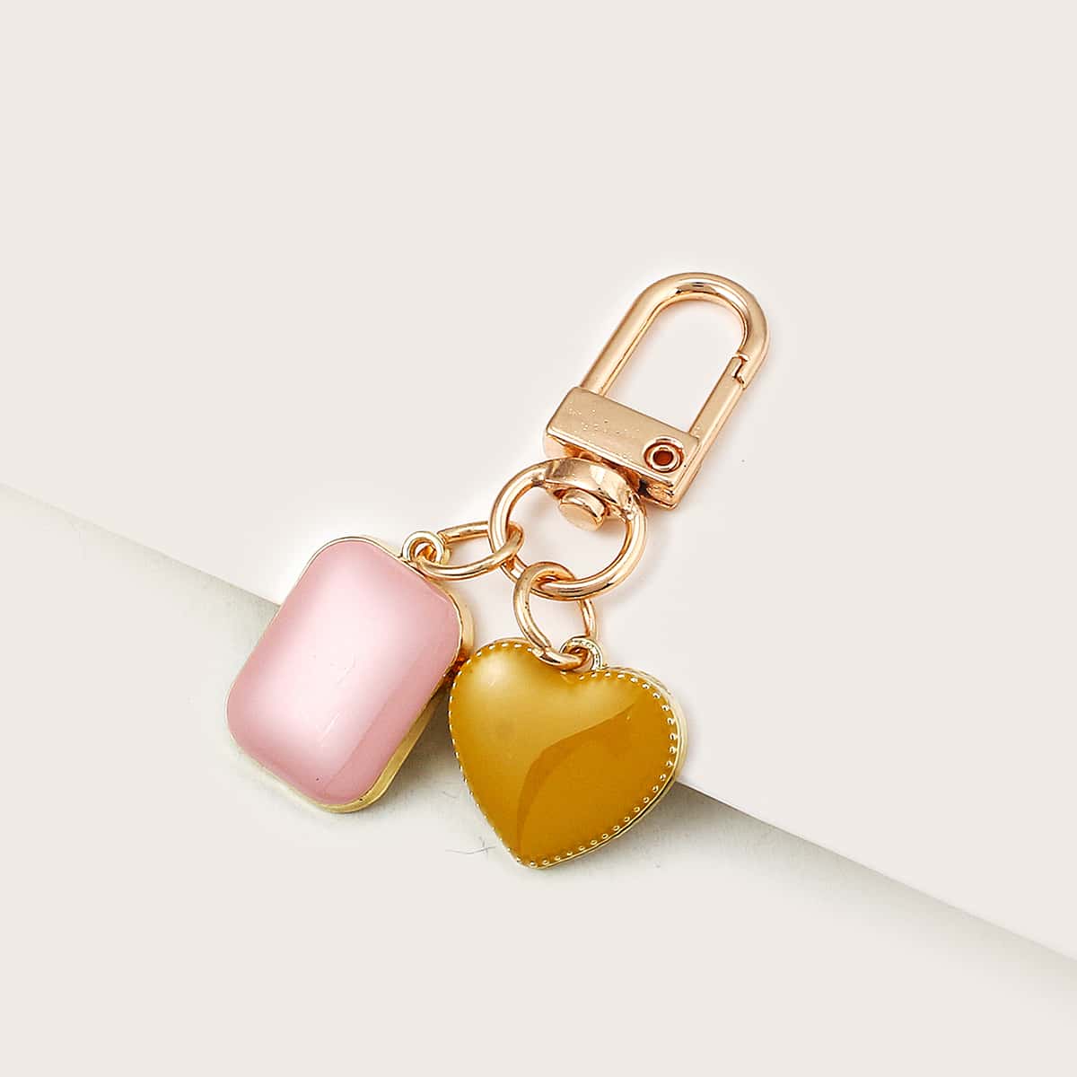 

Heart & Geo Bag Charm, Multicolor