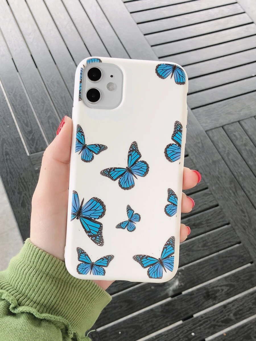 Coque de téléphone à imprimé papillon - Multicolore - Voir 1