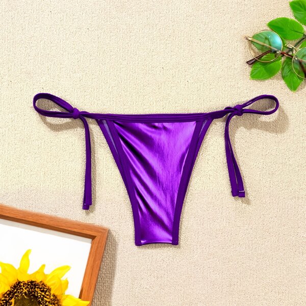 

Tie Side Thong Bikini Panty, Purple