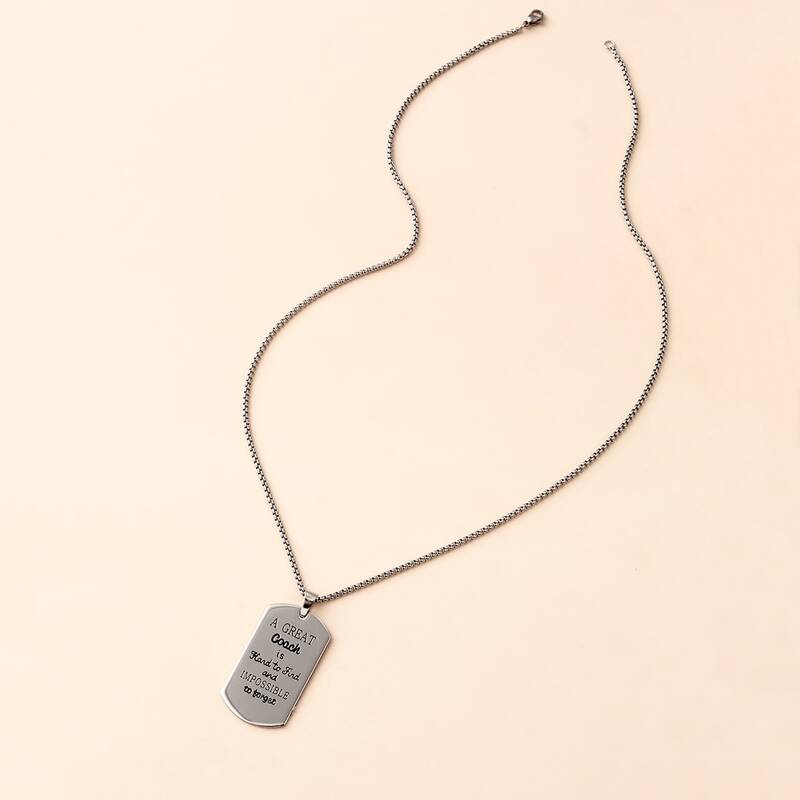 

Guys Geo Charm Necklace, Silver