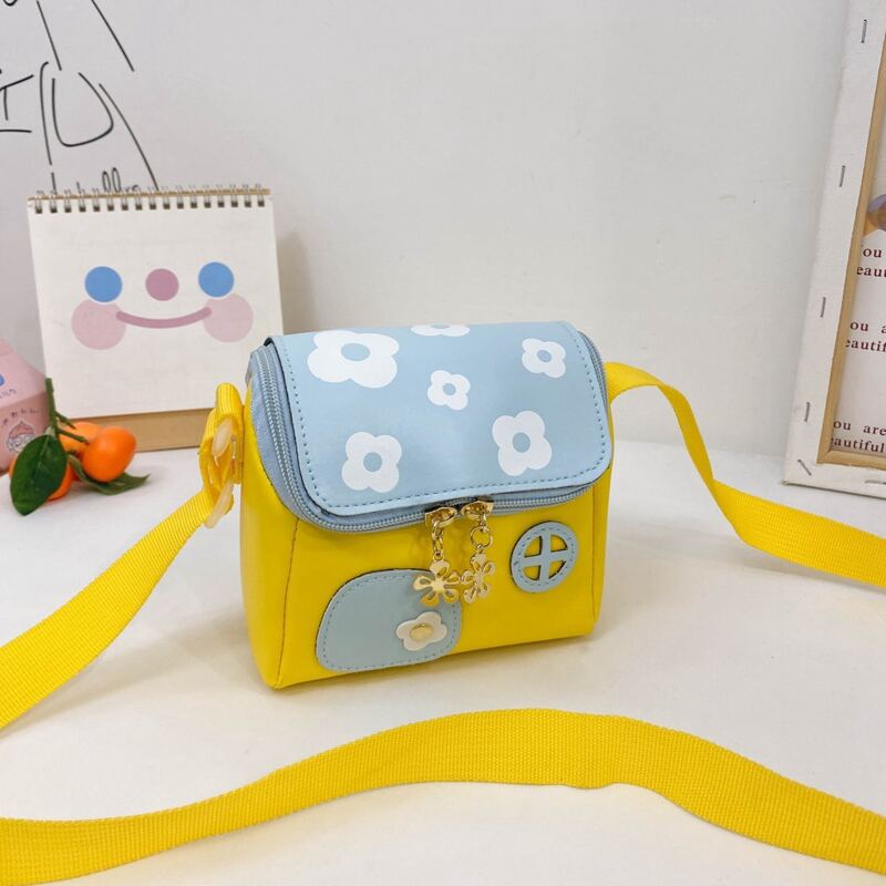 

Flower Pattern Box Bag, Yellow