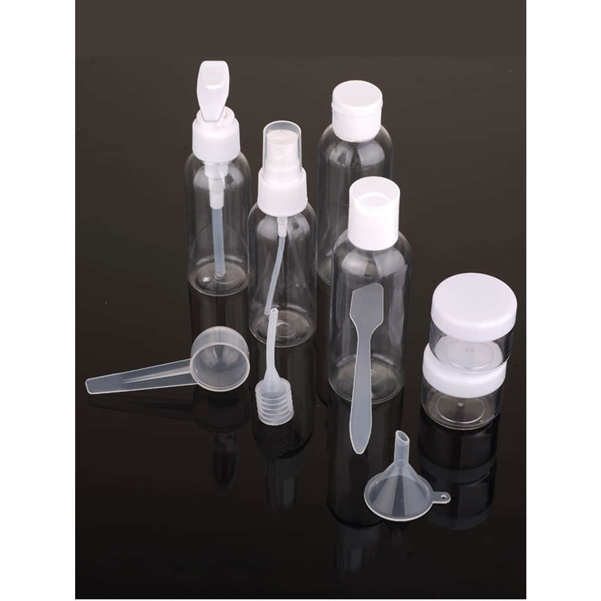 

10pcs Travel Bottle Set, Clear