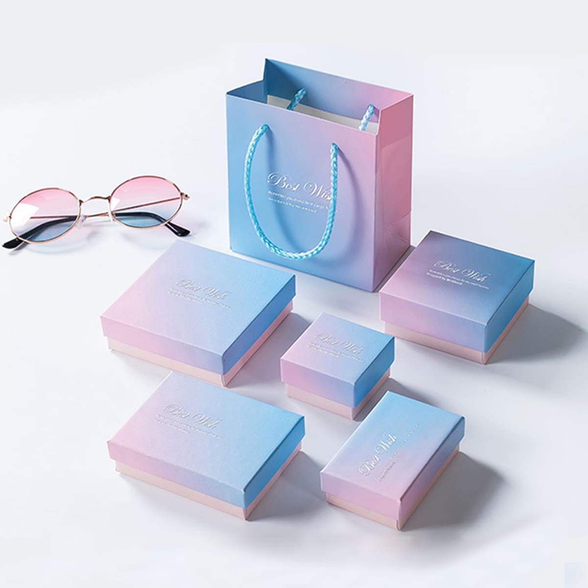 

5pcs Jewellery Box With 1pc Paper Bag, Multicolor