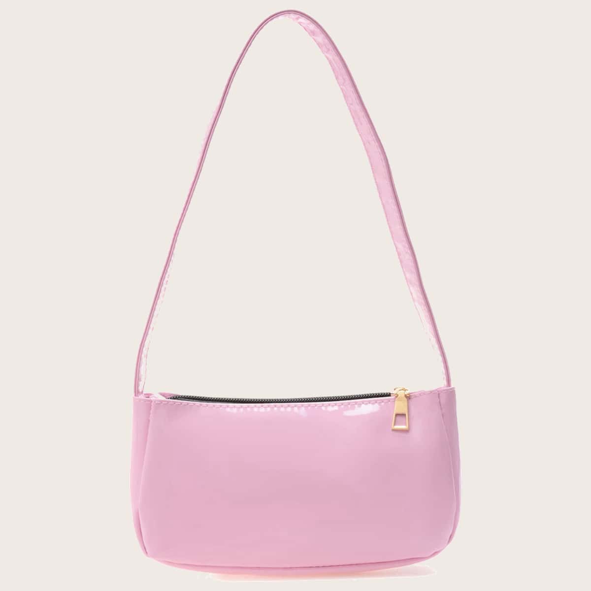 

Solid Baguette Bag, Baby pink