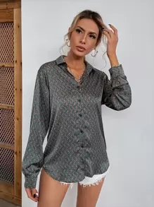 Aveloria Camisa con botón con estampado - Multicolor - Ver 3