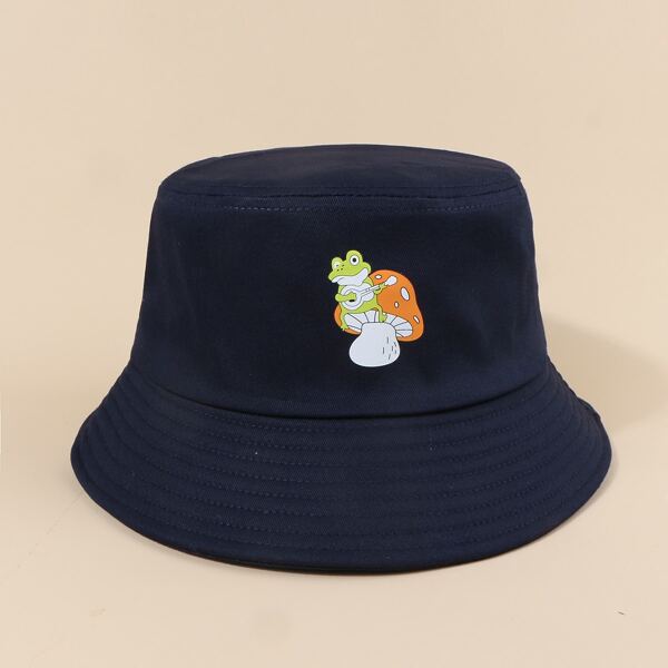 

Cartoon Graphic Bucket Hat, Navy blue
