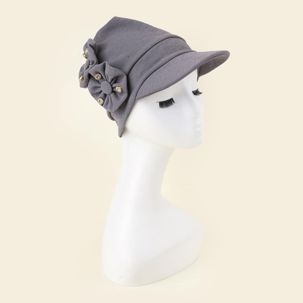 

Flower Decor Baseball Cap, Grey