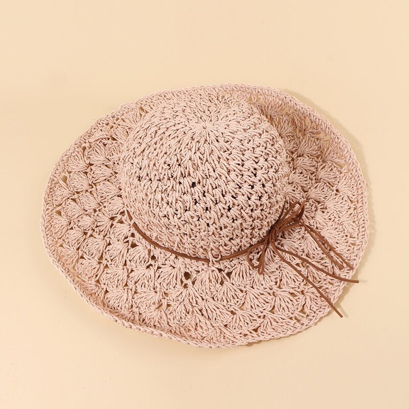 

Bow Knot Decor Straw Hat, Pink