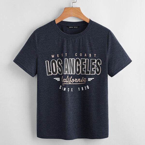 

Letter Graphic Tee, Navy blue