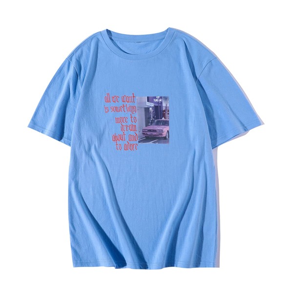 

Men Slogan Graphic Tee, Blue