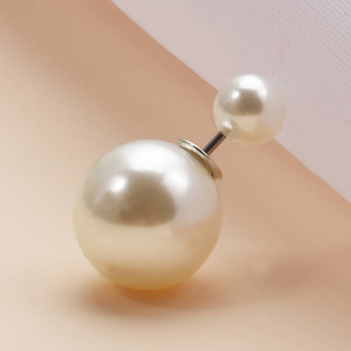 

1pc Faux Pearl Decor Brooch, White