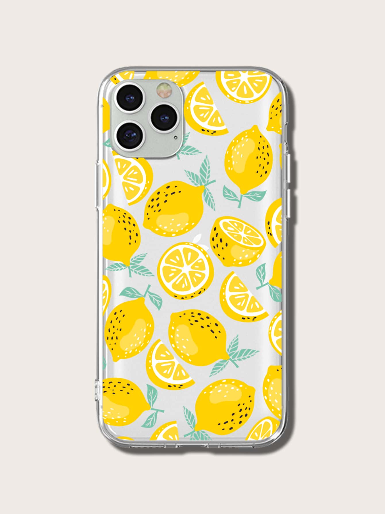 1pc Cartoon Cute Lemon Pattern Phone Case Compatible With Iphone 15 Pro, 1pc Ultra Slim Glitter Phone Case Compatible With Iphone 13 - Multicolor - View 1