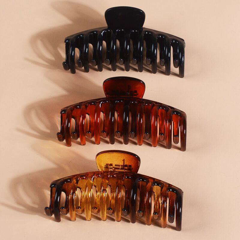 

3pcs Simple Hair Claw, Multicolor