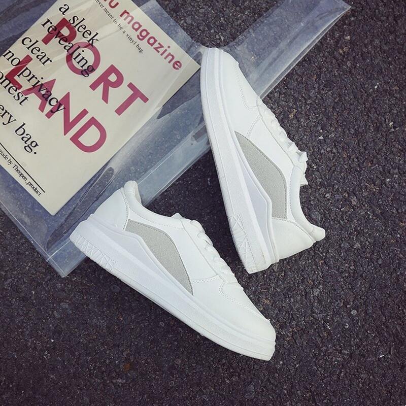 

Simple Lace-up Skate Shoes, White