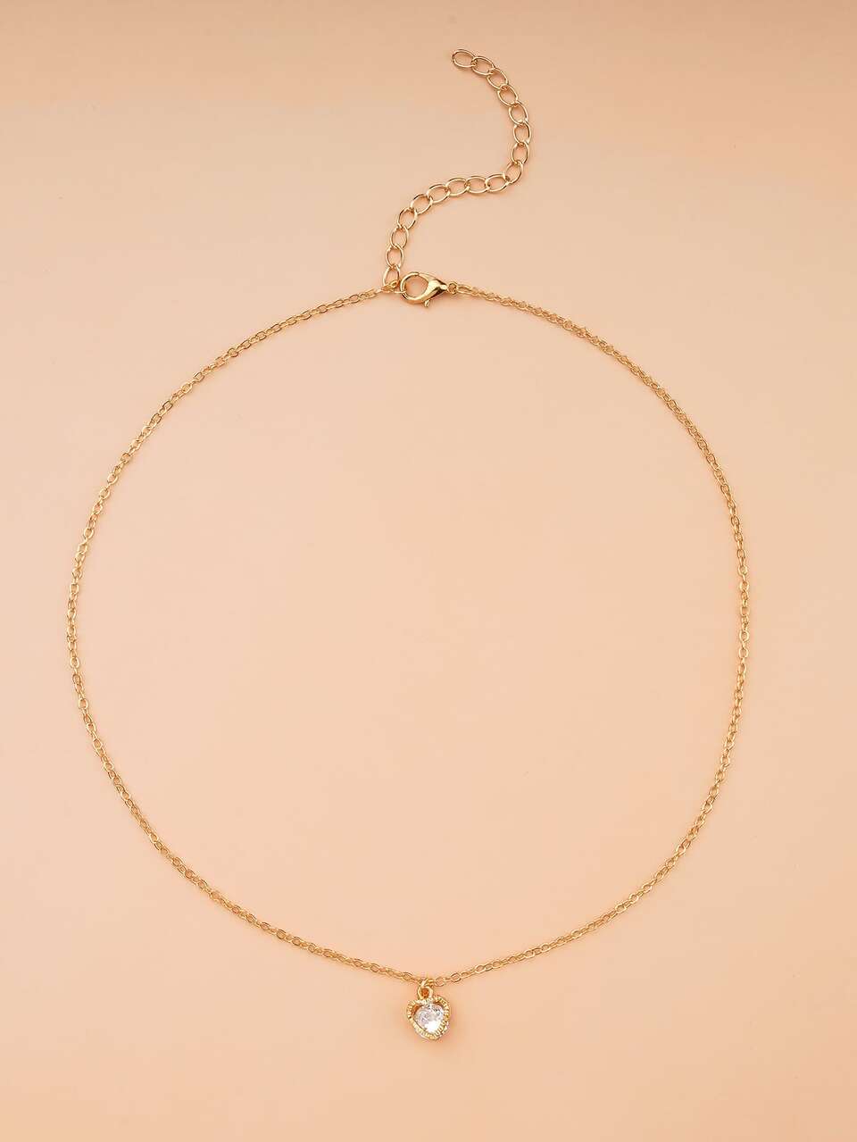 1pc Elegant Heart-Shaped Crystal Pendant Necklace, Suitable As Gift For Valentine's Day Or Mother's Day For Lover And Mom - Packaged With Card