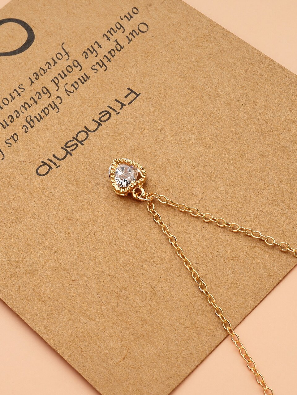 1pc Elegant Heart-Shaped Crystal Pendant Necklace, Suitable As Gift For Valentine's Day Or Mother's Day For Lover And Mom - Packaged With Card
