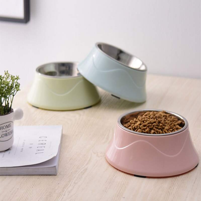 

1pc Random Color Round Pet Bowl, Multicolor