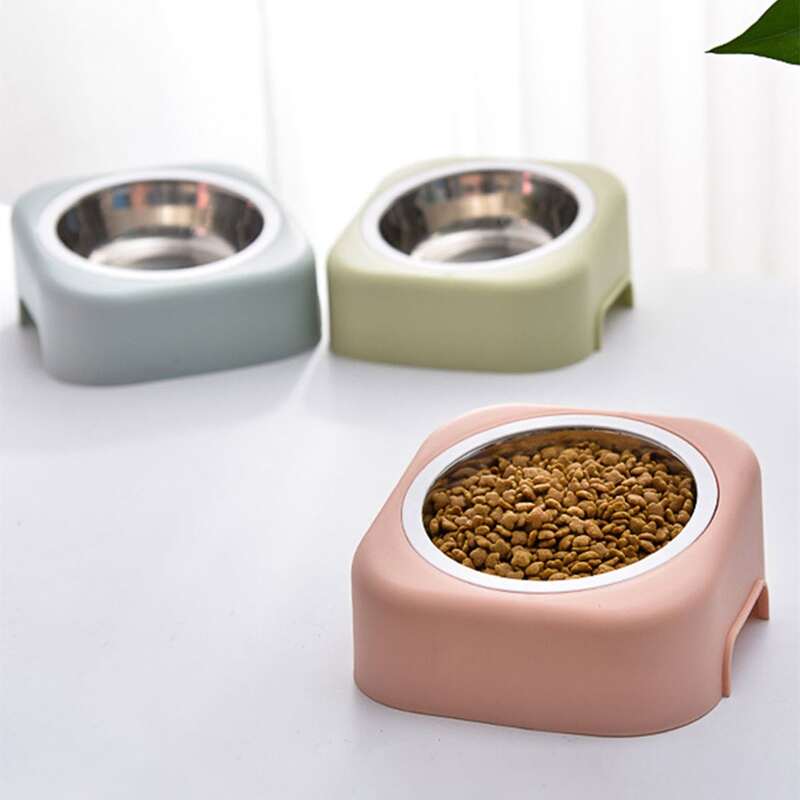 

1pc Random Color Square Pet Bowl, Multicolor