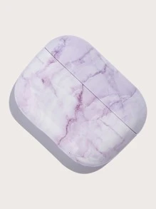 PC Water Sticker Marble Earphone Case - Purple - View 3