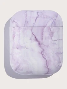 PC Water Sticker Marble Earphone Case - Purple - View 4