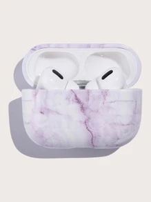 PC Water Sticker Marble Earphone Case - Purple - View 7