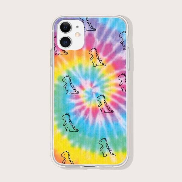 

Dinosaur Print Tie Dye Phone Case, Multicolor