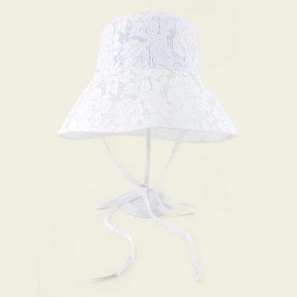 

Lace Bucket Hat, White