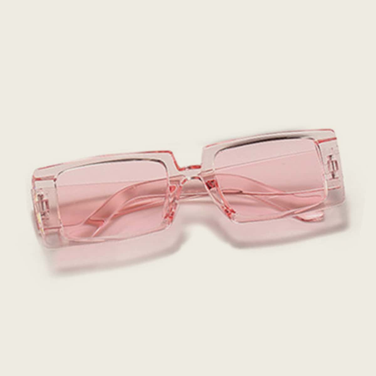 

Rectangle Clear Frame Sunglasses